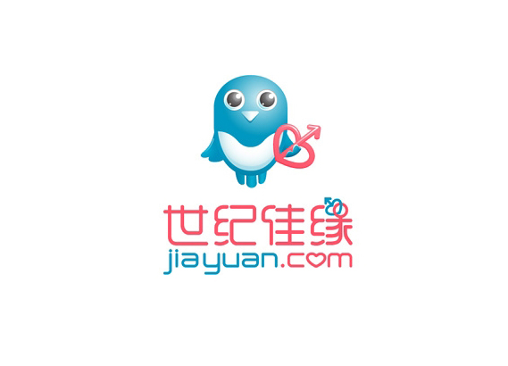 世纪佳缘吉祥物标志LOGO标志