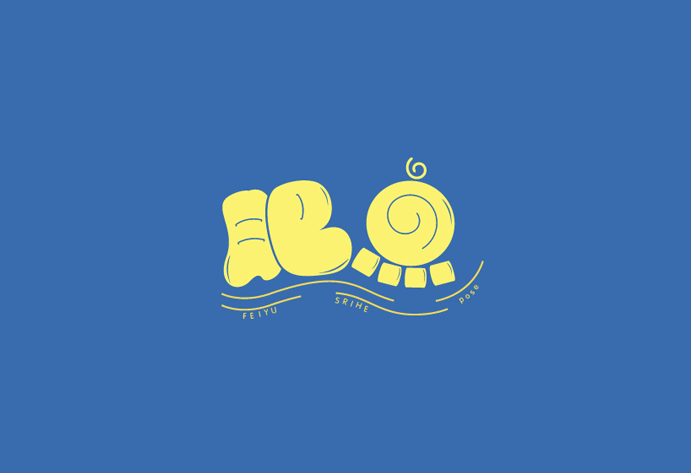 肥鱼卡通字体设计LOGO