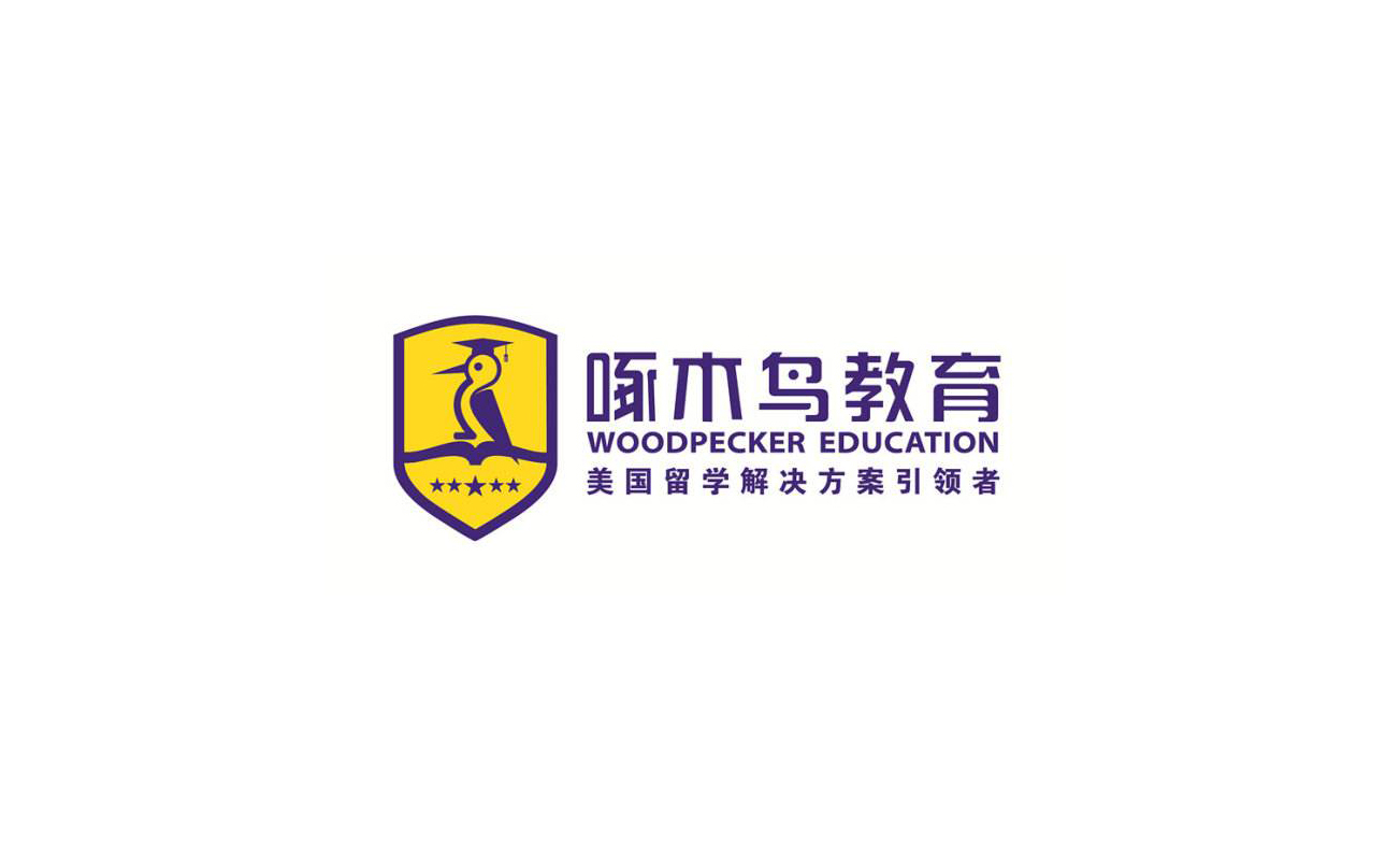 啄木鸟国际教育logo设计标志