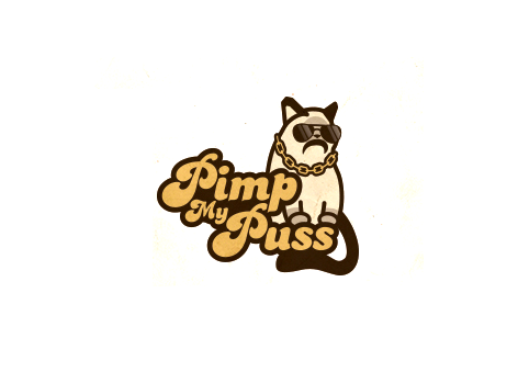 皮条客猫标志LOGO标志