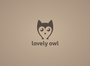 可爱的猫头鹰标志LOGO标志