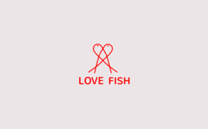 LOVE FISH 心型鱼标志设计LOGO