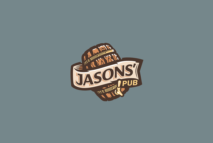 Jasons Pub 木桶标志