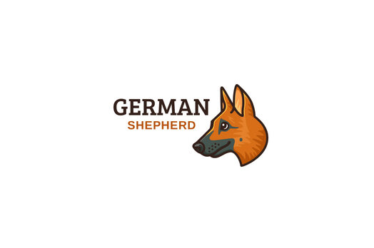 German Shepherd 狗标志设计标志