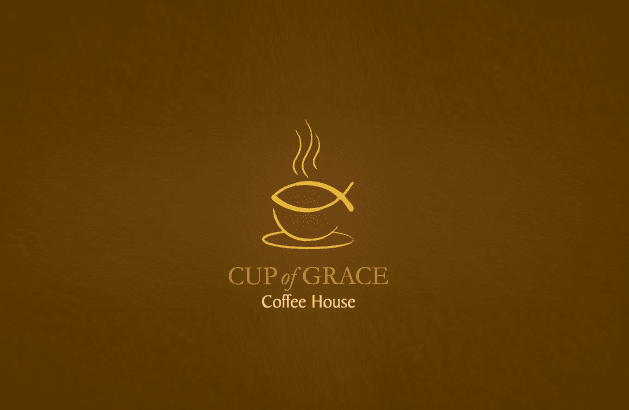 Cup of Grace 鱼 咖啡标志设计标志