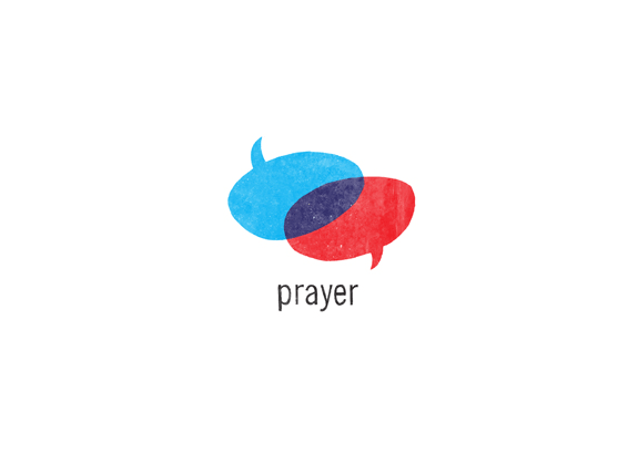prayer 手绘彩色标志