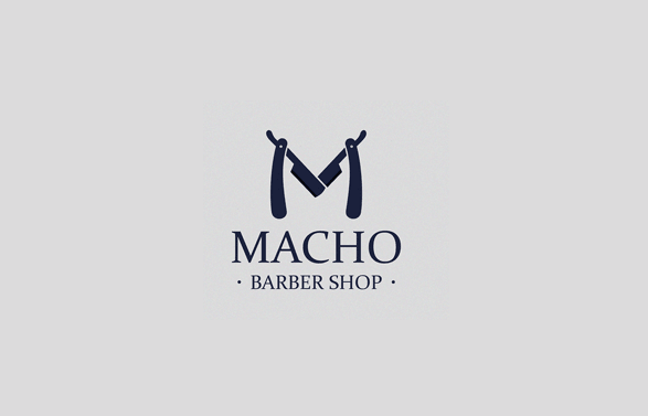 Macho字母M刮花刀标志