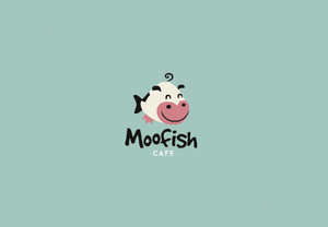 MooFish Cafe 牛鱼咖啡标志LOGO