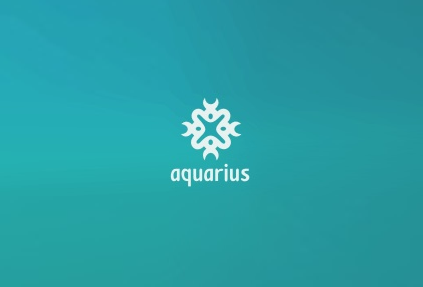 aquarius 鱼标志设计标志