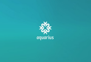 aquarius 鱼标志设计LOGO