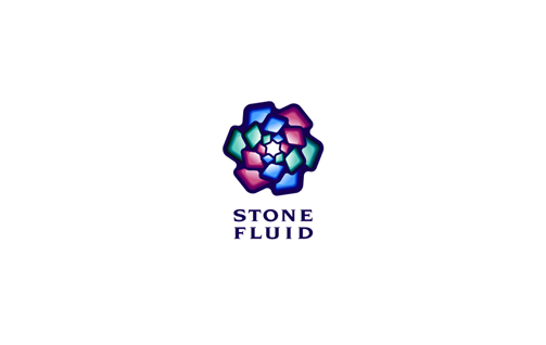 Stone Fluid 花瓣 石头 标志