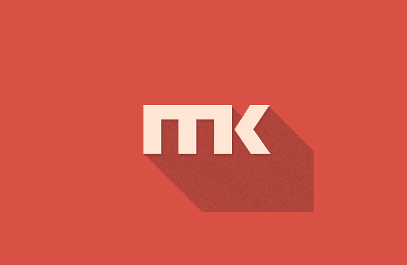 扁平化MK字体设计LOGO