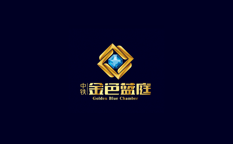 金色蓝庭Logo设计LOGO