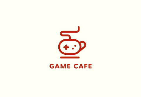 Game Cafe 游戏咖啡标志