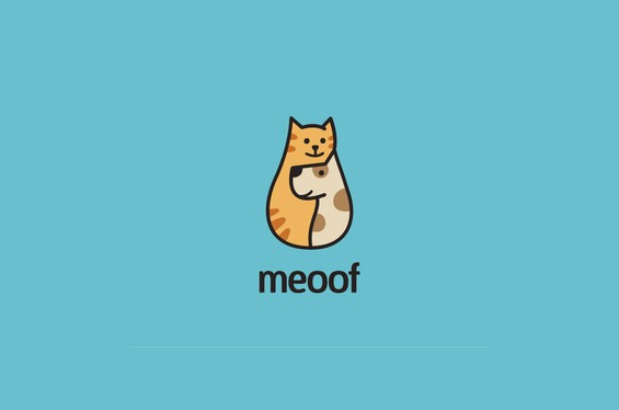 meoof 猫 狗 动物 标志