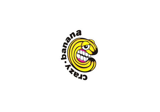 Crazy Banana 卡通人物香蕉标志