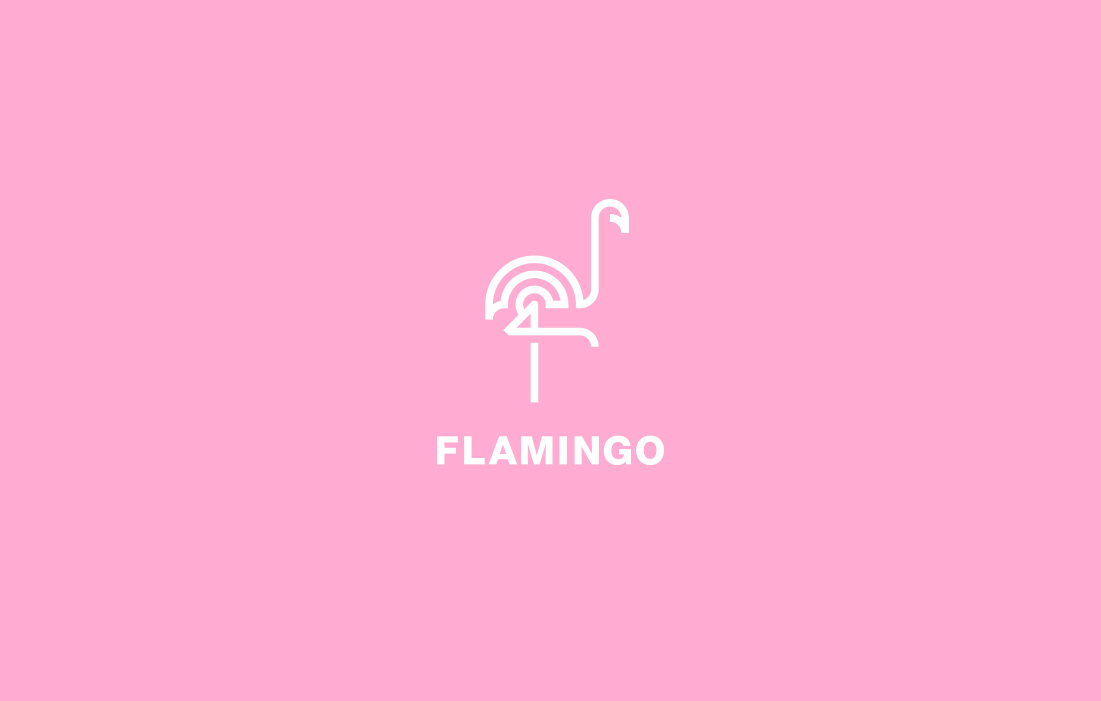 火烈鸟标志 动物标志 FLAMINGO标志