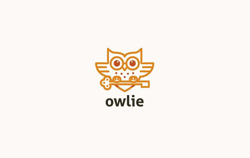OWLIE 猫头鹰标志设计标志