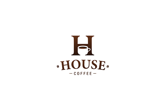 House Coffe 字母H 咖啡 标志