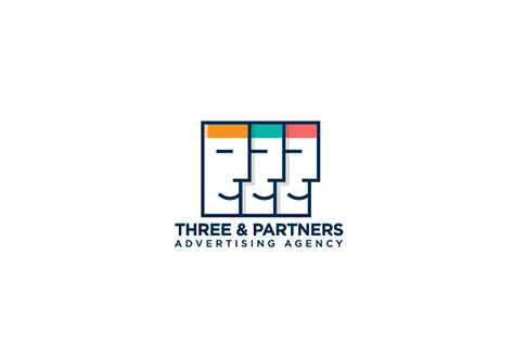 THREE PAPTENERS 字母P标志