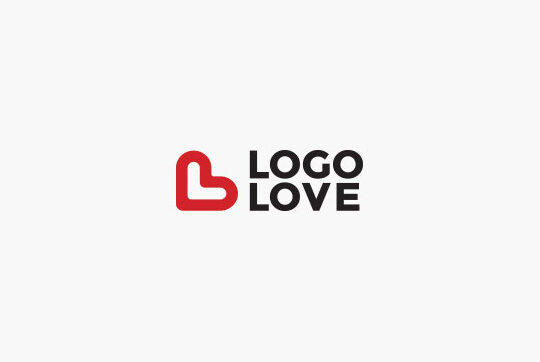 Logo LOVE 字母L 爱心标志