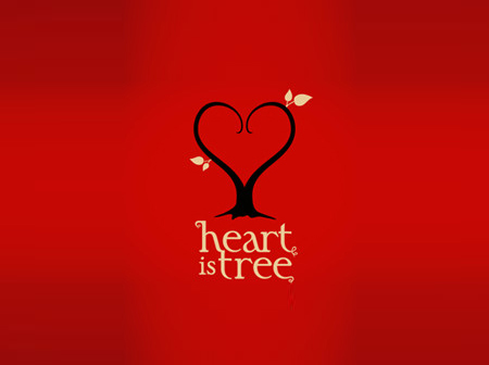 heart is tree爱心树标志