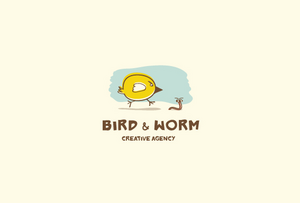 bird and worm 鸟 动物标志LOGO