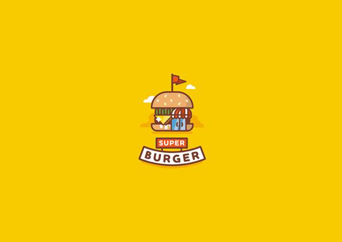超级汉堡Logo设计LOGO