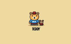 Teady bear 卡通 熊 标志LOGO