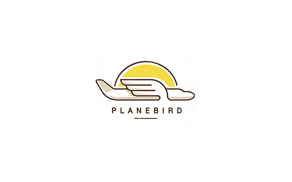 Planebird 飞机鸟标志设计标志