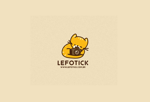 Lefotick 猫 动物 相机标志LOGO
