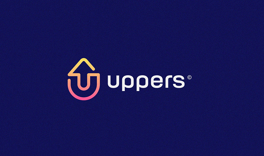 Uppers 字母 箭头 标志