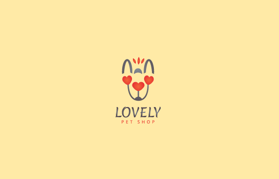 Lovely 狗 花 动物标志