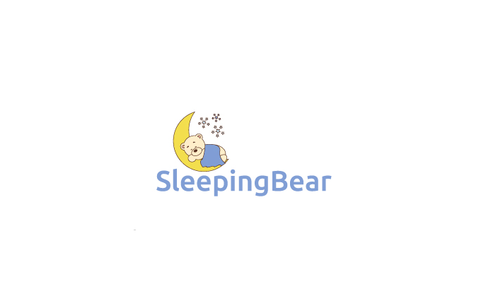 睡熊卡通标志LOGO