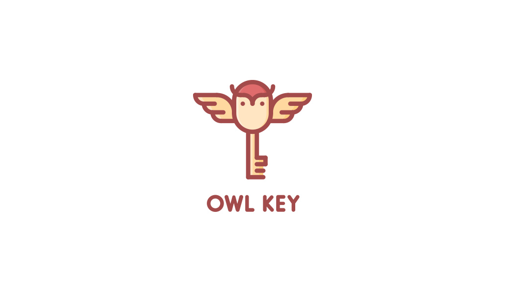 Owl Key 猫头鹰 钥匙标志