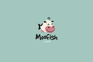 MooFish Cafe 牛鱼咖啡标志LOGO