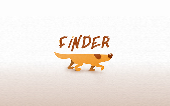 Finder 狗标志设计标志