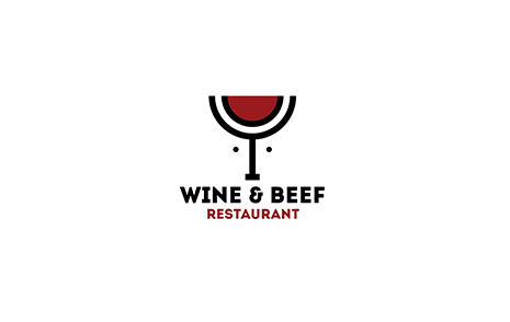 Wine & Beef 酒标志