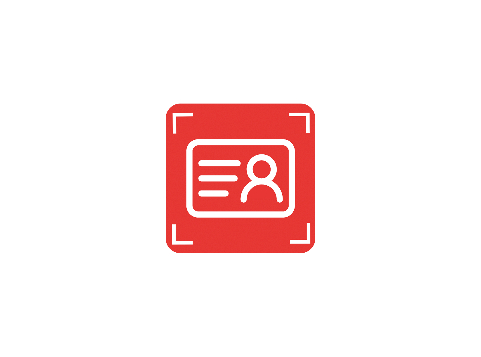 身份证扫描识别 ICON 图标标志