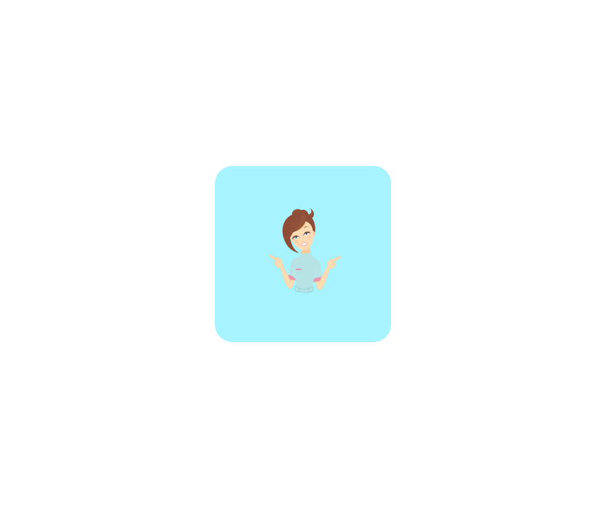 美女摸一下 ICON 图标标志