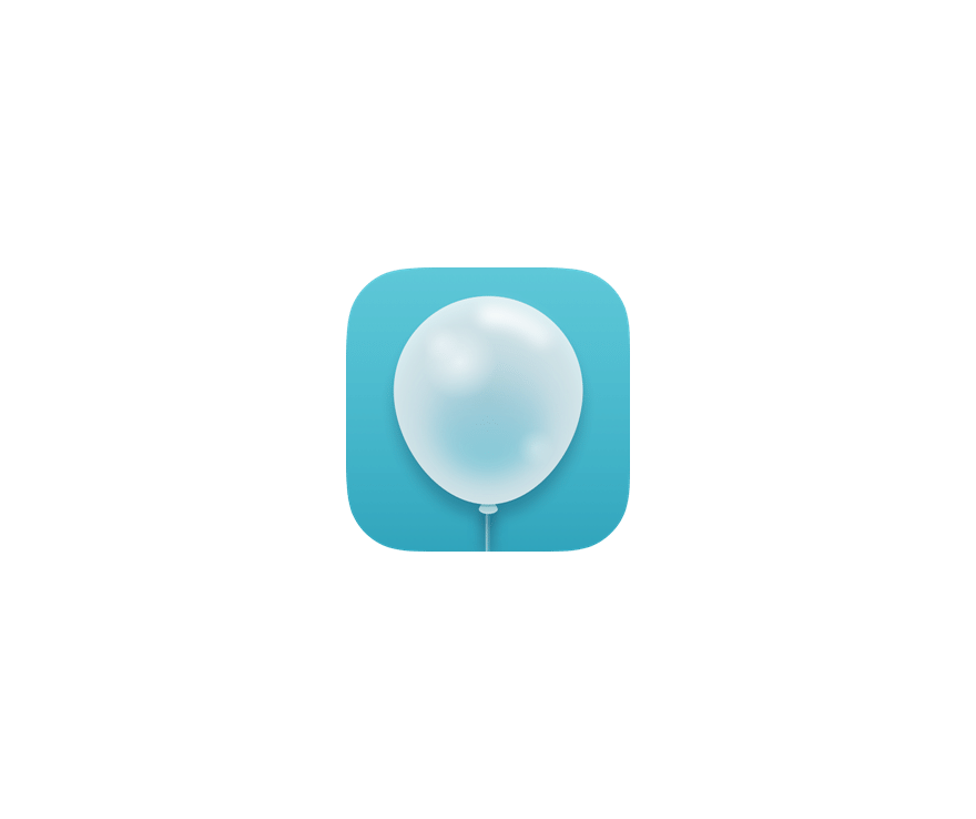 氢气球旅行 ICON 图标标志