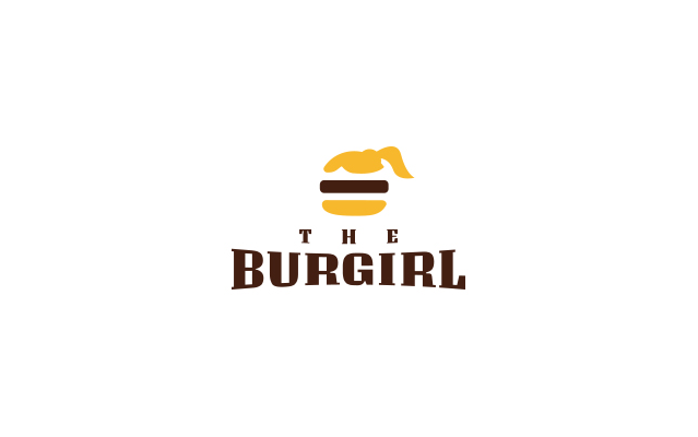 Burgirl面包女孩子标志