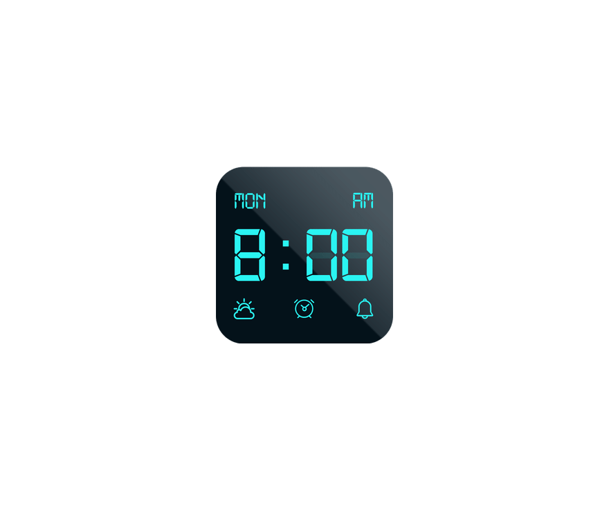 LED桌面时钟 ICON 图标标志
