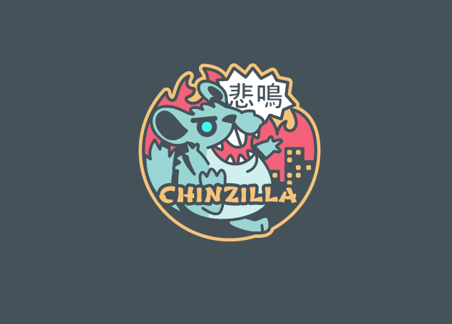 Chinzilla悲鸣卡通标志