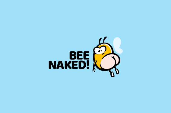 Bee naked蜜蜂动物标志
