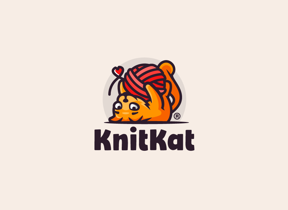 KnitKat猫标志