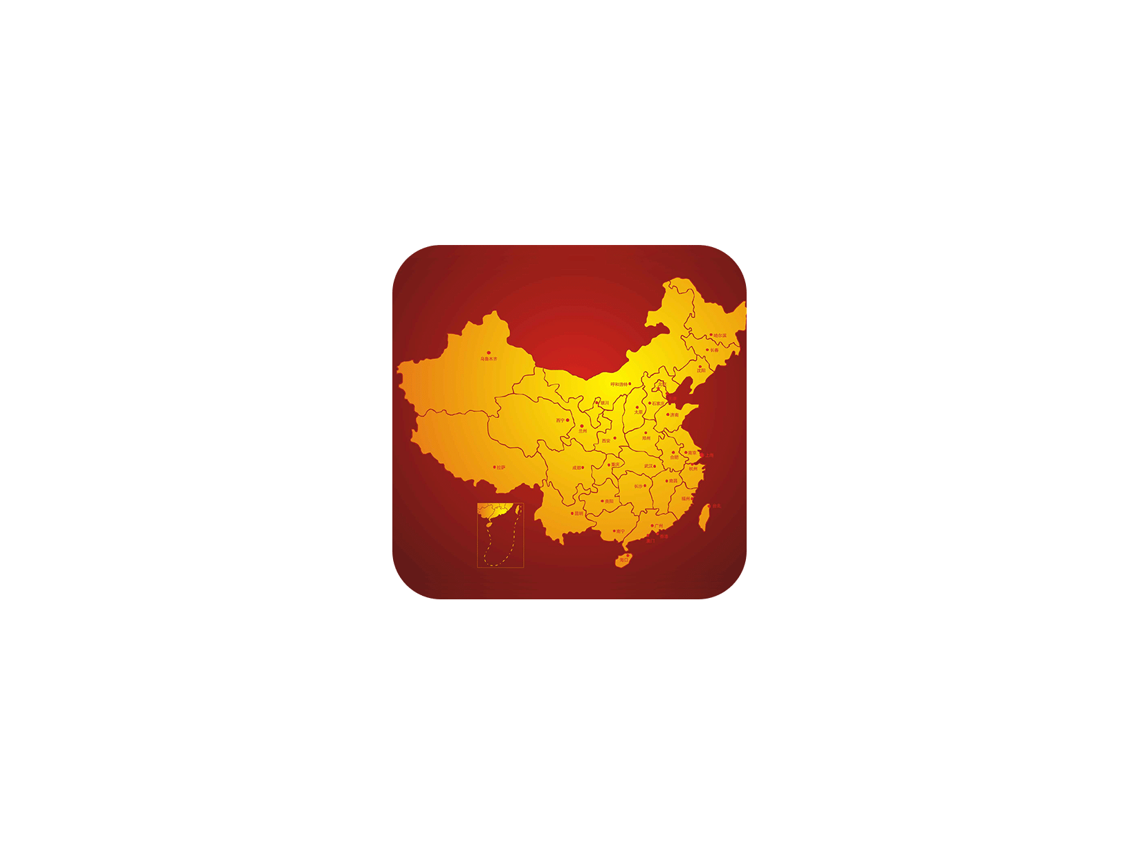 中国地图大全 ICON 图标标志