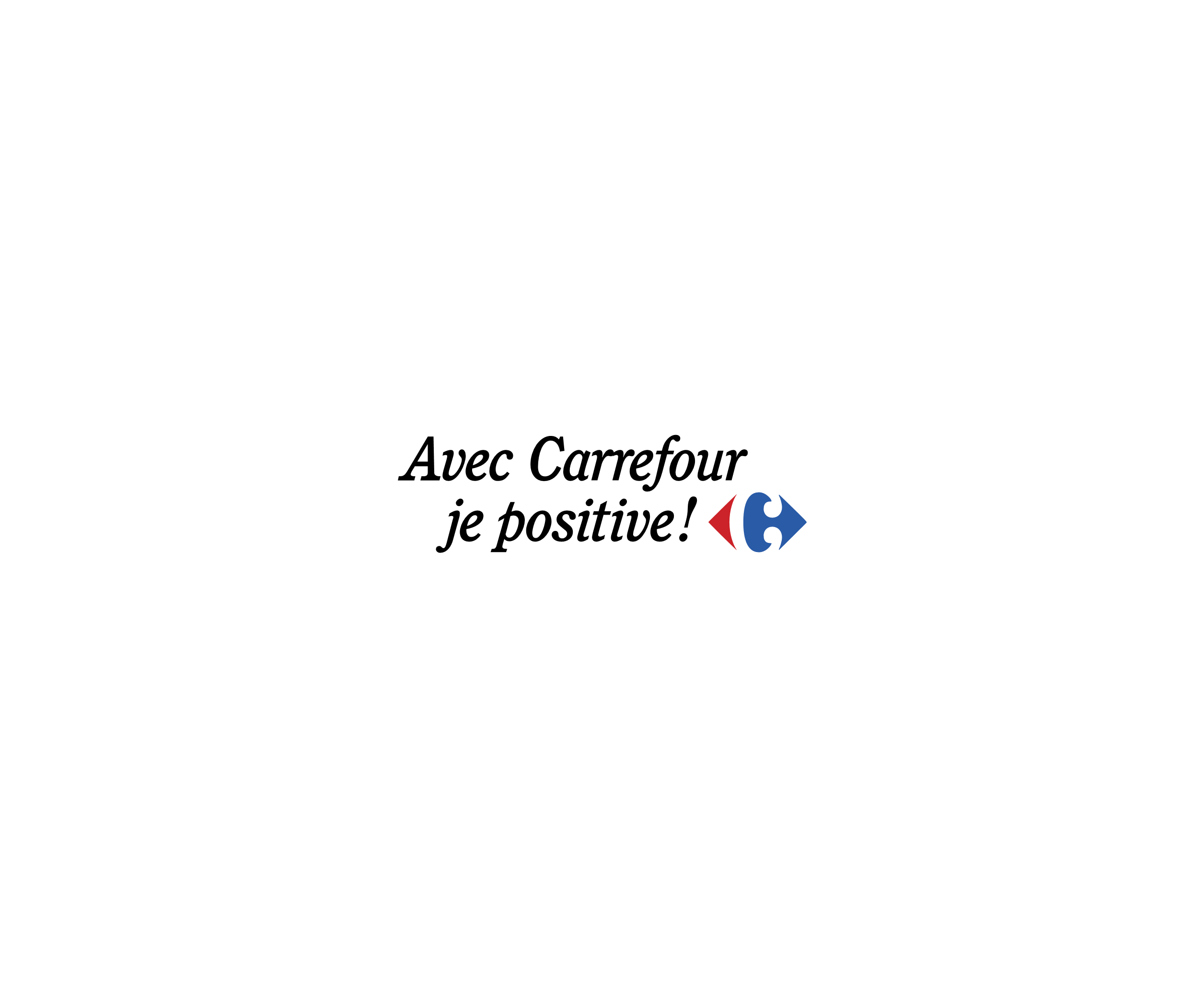 Avec Carrefour Je Positive标志