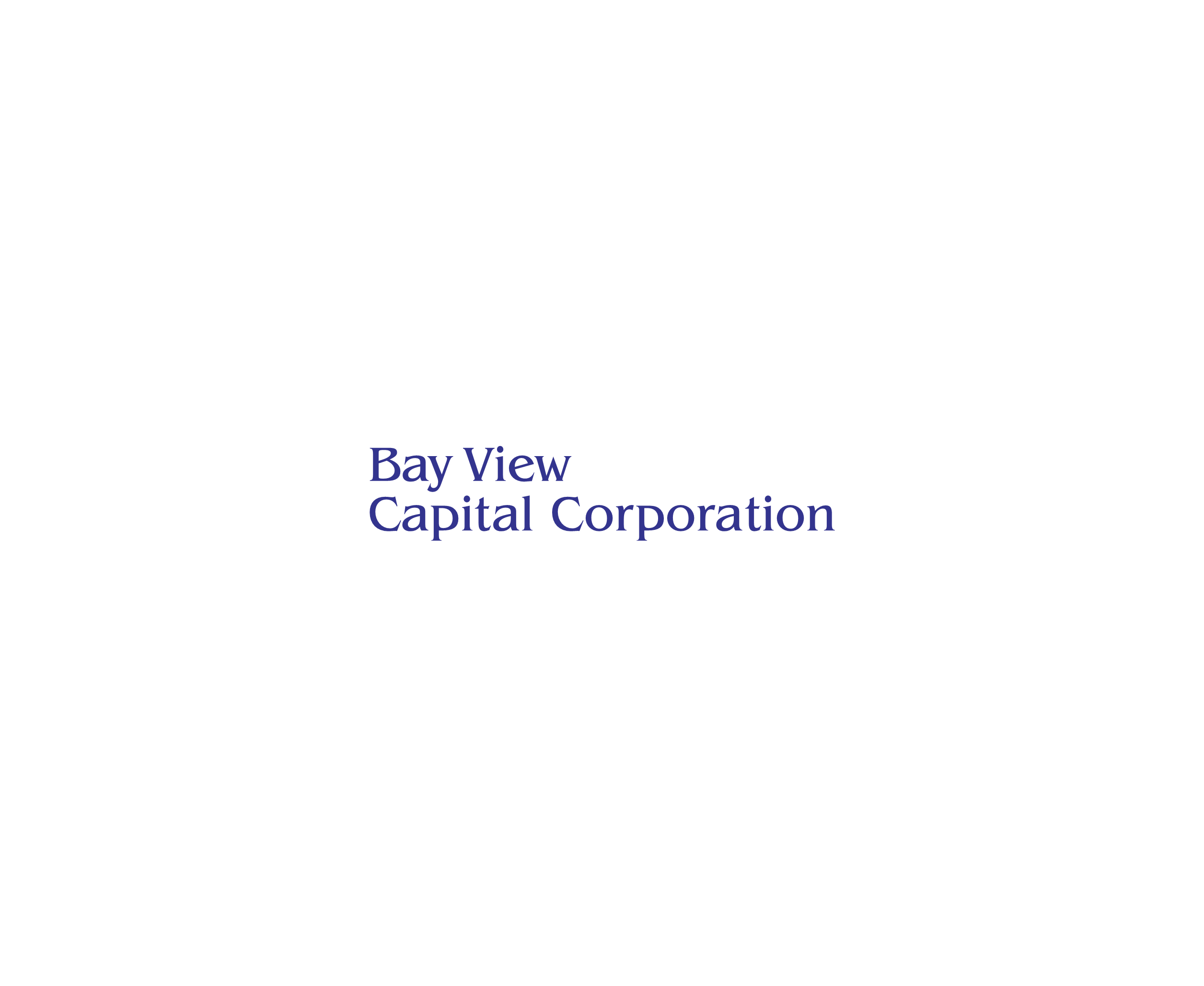 Bay View Capital Corporation 24399标志