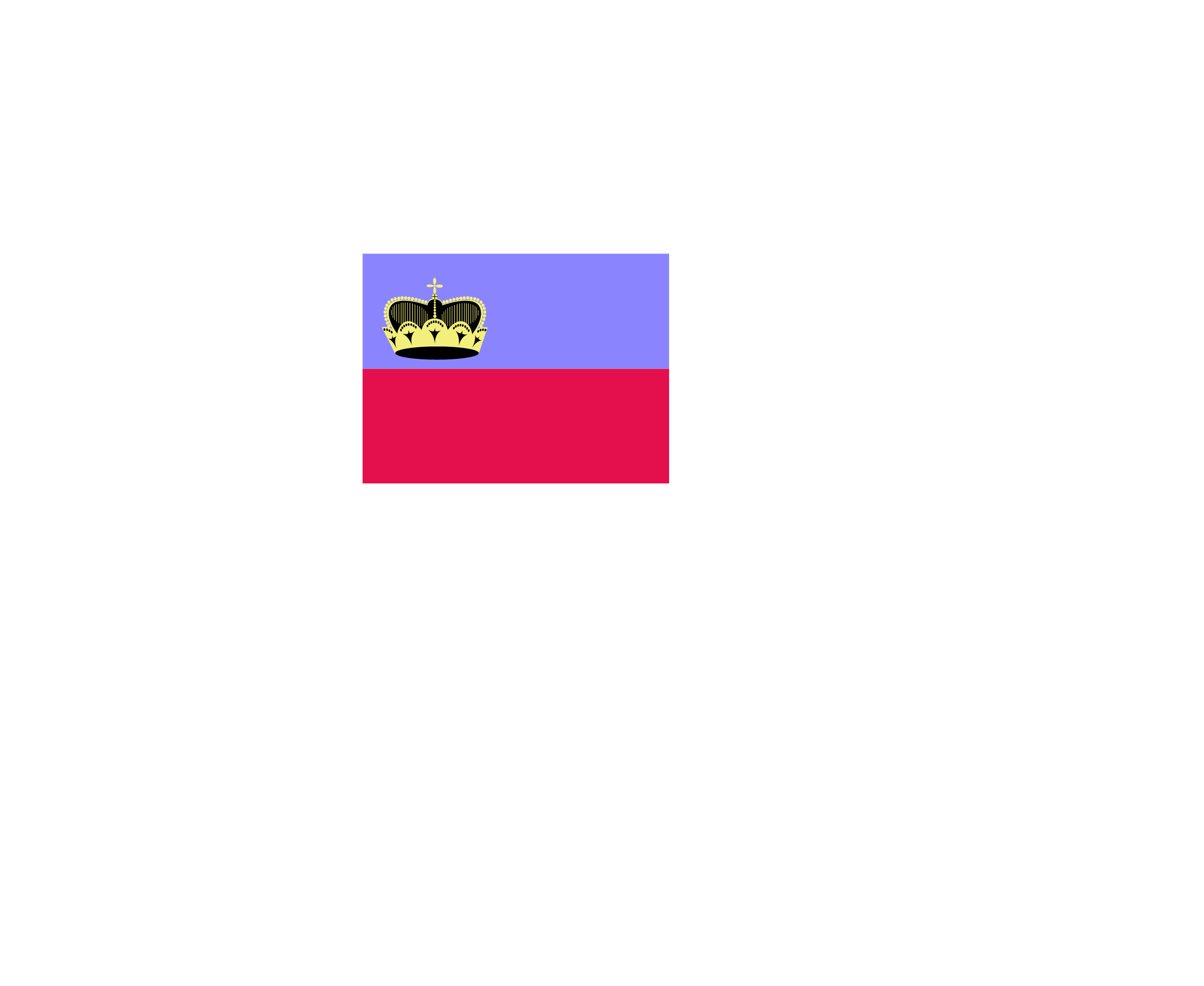 Flag Of Liechtenstein标志